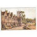 Old Almshouses Chipping Campden Art Postcard Gl...