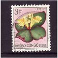 BELGIUM CONGO 1952 SG 308 3F COSTUS FLOWERS FIN...
