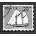 SINGAPORE 1980 SHIPS 20c PALARI SAILING CRAFT S...