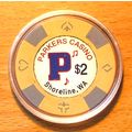 PARKERS $2. Casino Chip - SHORELINE, WASHINGTON...