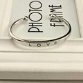 White Gold LOVE Bangle