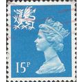 WALES, QE II, Machin, blue 1989, 15p, #5