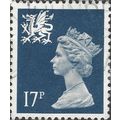 WALES, QE II, Machin, blue 1990, 17p, #5