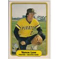 1982 Fleer baseball card 484 Vance Law– Pirates