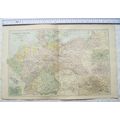 Vintage: Bacons engraved map Sheet 21 German Em...