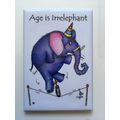 FRIDGE MAGNET - AGE IS IRRELEPHANT