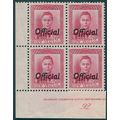 New Zealand 1947 6d carmine Official SGO154 unu...