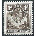 Northern Rhodesia 1938 SG27 1d Brown Mounted Mi...