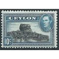 Ceylon 1938 SG389 10c Black & Light Blue Mounte...