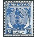 Selangor 1949 SG100 15c Ultramarine Mounted Min...