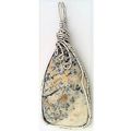 Amethyst Sage Agate Stainless Wire Wrap Gemston...