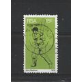 SouthAfrica.SG394 15c Batsman.Fine Used.Sep25a