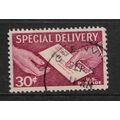 USA 1954 SPECIAL DELIVERY 30c LAKE SG E1067 FIN...