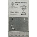 1970 programme Fulham v. Walsall