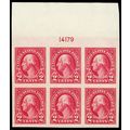 577, Mint XF NH 2¢ Top Plate Block of Six Stamp...