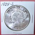 1924-S Peace Dollar. This Coin is a replica and...