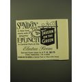 1960 Tavern on the Green Restaurant Ad - Sunday in New York starts