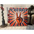 V For Victory Military Sports Sign Detroit Arse...