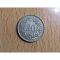 Switzerland 1951 20 Rappen Coin