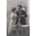 Lovers By Piano Reading Book Secret Code Old Ro...