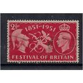 GB 1951 KGV1 2 1/2d Scarlet Festival Britain SG...