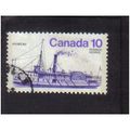1976 canada passport paddle steamer 10c f/u sg852