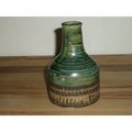 Stoneware Green Glazed Studio Pottery Vase Mark...