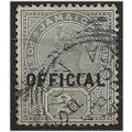 Jamaica 1890 O5 2d Grey Official Fine Used . ..