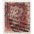 Sg43 1d red plate 177 FINE USED "J B" (reds)