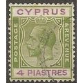 Cyprus 1924 SG110 4pi Sage-Green & Purple Fine ...