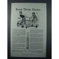 1933 Metropolitan Life Insurance Ad - Keep Them Husky