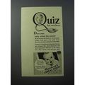 1940 Gerber's Baby Cereal Food Ad - Quiz