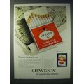 1959 Craven A Virginia Cigarette Ad - Famous World Over