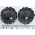 KNOB fluted Black bakelite 31 mm dia, for 1/4" ...