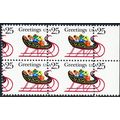 2428, MNH 25¢ Misperforated Freak Error Block *...