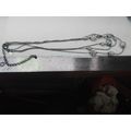 Chico's Multi Strand Silver Crystal Beads State...