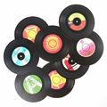 4x VINYL RECORD COASTERS Retro Cup Drink Place ...