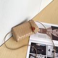 Genuine Leather Women's Handbag Pillow Bag Wove...