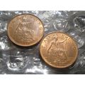 2 x 1936 George V farthing.