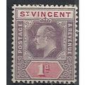 St Vincent 1902 SG77 1d Dull Purple & Carmine M...