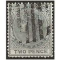 Lagos 1884 SG23 2d Grey Wmk Crown CA Good+ Used ..