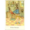 Art ANTHROPOMORPHIC RABBITS Postcard