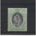 SouthernNigeria.SG1 1/2d Black and Pale Green.M...