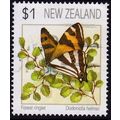 NEW ZEALAND 1991 Butterfly $1 Sc@1075 USED @O938