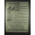 1910 Hayward Buckets Ad - Good Enough For Uncle...