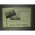 1910 Hayward Model Class E Clam Shell Buckets Ad