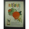 1960 V-8 Vegetable juice Ad - Outflavors Any Juice