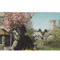 Thatched Cottages and Church Godshill Isle Of W...