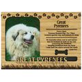 Great Pyrenees Engraved Wood Picture Frame Magnet