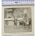 Vintage engraving - Ministrels at a Banquet in ...